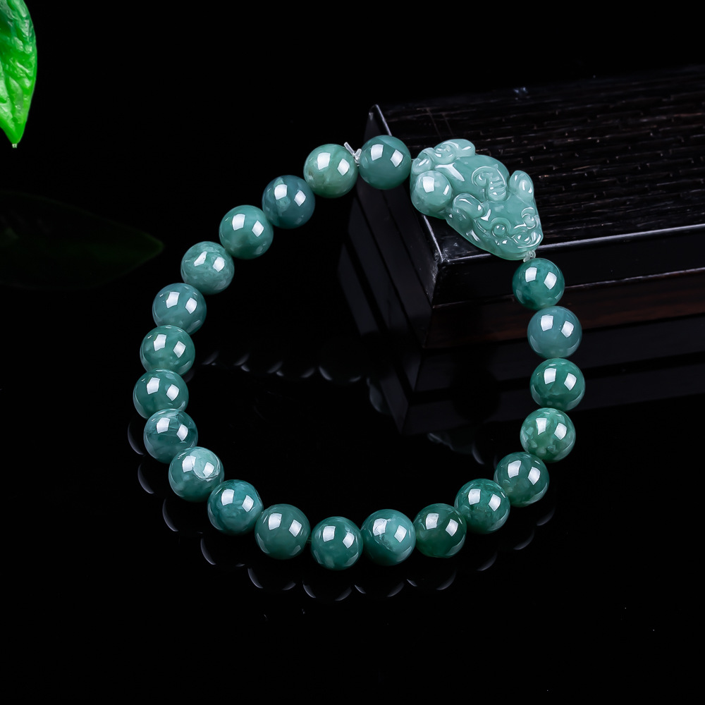 Jewelry & Watches Ltd - 천연 버마산 경옥 픽시우 팔찌 빈티지