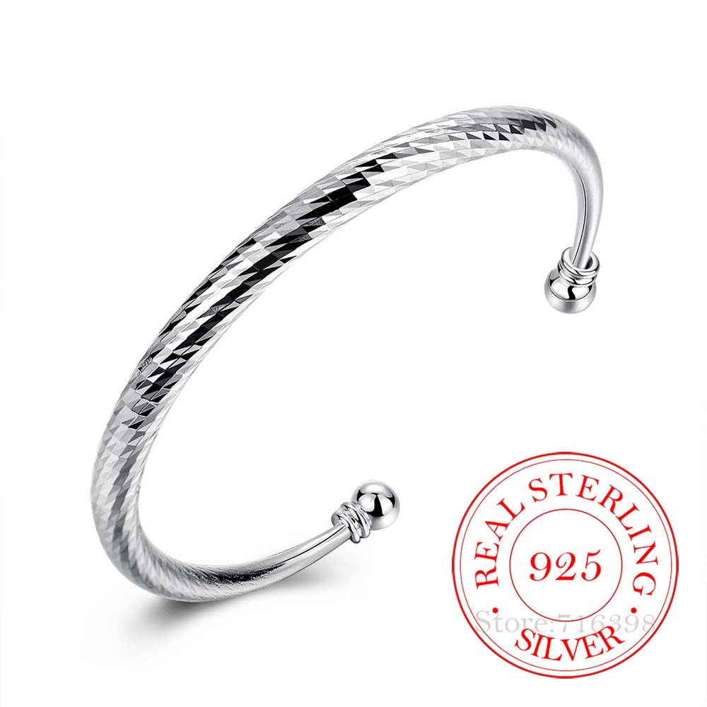 Nick'S Jewelry & Watches Reviews - 925 실버 웨딩 오픈 팔찌 여성