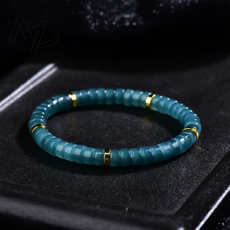 Jewelry & Watches Ltd - 천연 비취 블루 워터 주판 비즈