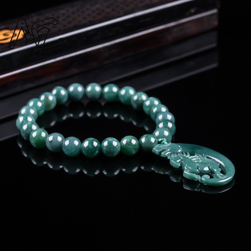 천연 비취 블루 워터 조디악 말 비즈 핸드 니팅 팔찌  - Jewelry & Watches Ltd 리뷰 및 가격