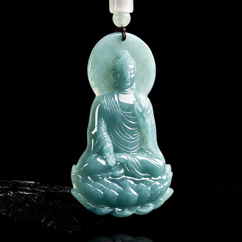 천연 버마산 비취 불상 펜던트 목걸이 패션 진짜 옥 보 - Jewelry & Watches Ltd 리뷰 및 가격