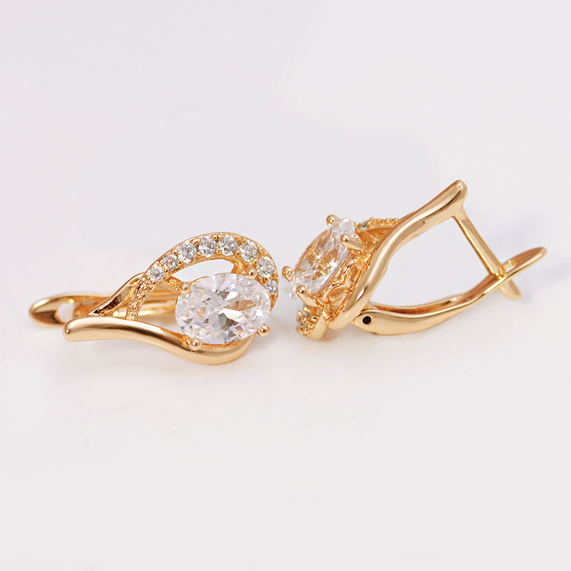 여성용 AAA+ 지르콘 후프 귀걸이 패션 주얼리 골드  - Nick'S Jewelry & Watches Reviews 리뷰 및 가격