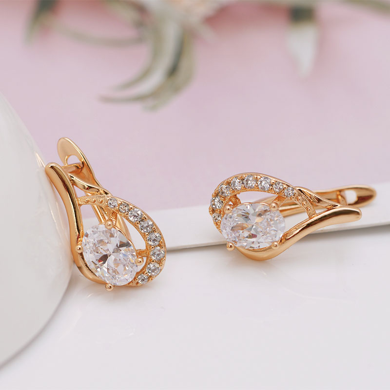 여성용 AAA+ 지르콘 후프 귀걸이 패션 주얼리 골드  - Nick'S Jewelry & Watches Reviews 리뷰 및 가격