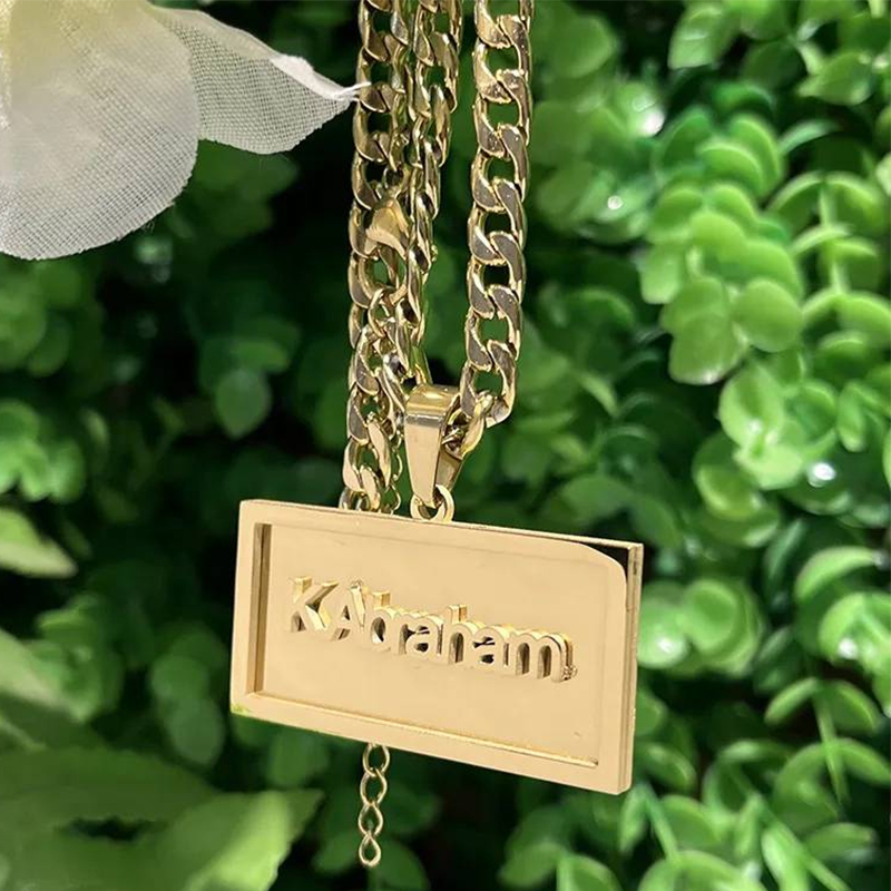 남성 여성을위한 사용자 정의 이름 힙합 목걸이 더블 레 - Engraved Name Necklace 리뷰 및 가격