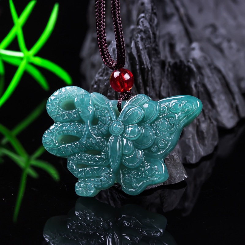 남녀공용 천연 비취 A급, 나비 펜던트, 블루 워터 아 - Jewelry & Watches Ltd 리뷰 및 가격