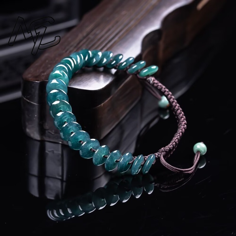 천연 진짜 에메랄드 블루 워터 아바커스 비즈 팔찌 미얀 - Jewelry & Watches Ltd 리뷰 및 가격