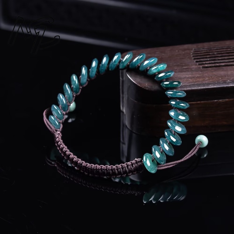 천연 진짜 에메랄드 블루 워터 아바커스 비즈 팔찌 미얀 - Jewelry & Watches Ltd 리뷰 및 가격