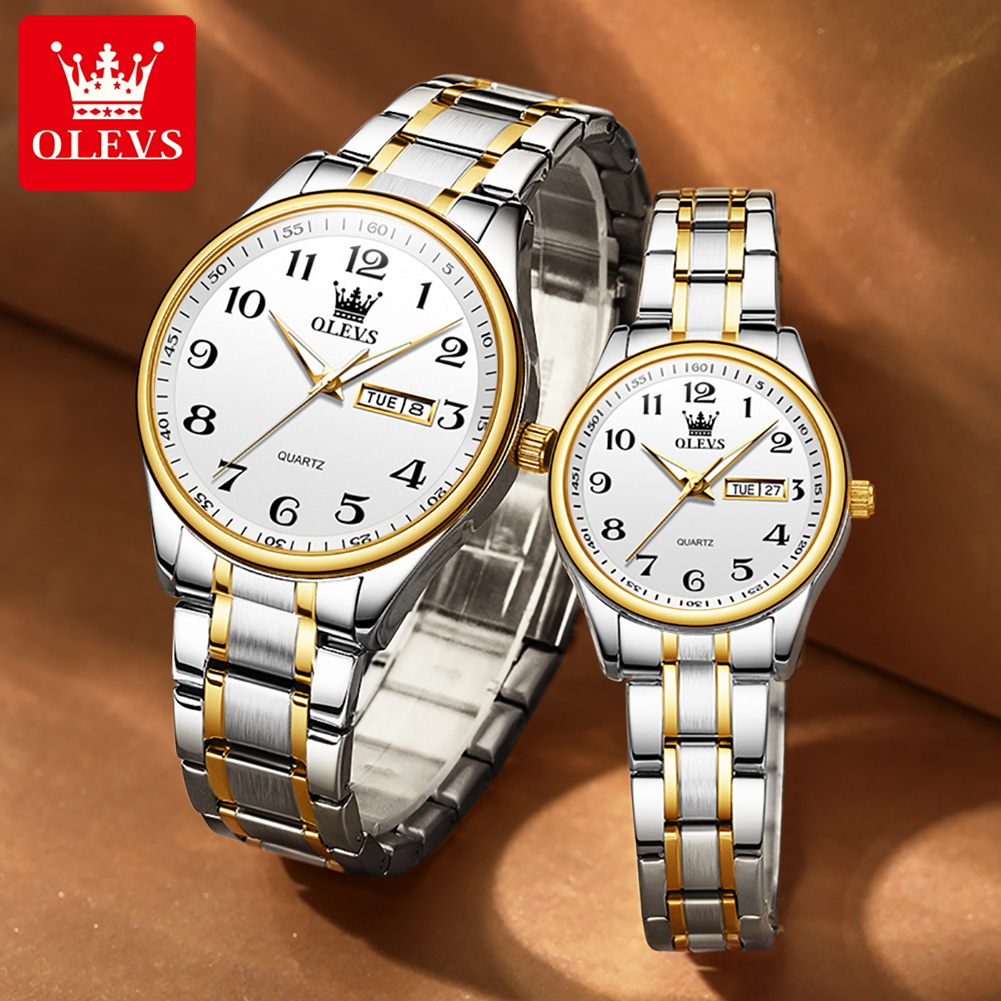 OLEVS 남성 여성을위한 새로운 패션 커플 시계 럭셔 - Jewelry Style Watches 리뷰 및 가격