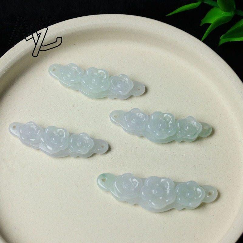 1pc 천연 경옥 에메랄드 꽃 핸드 카드 DIY 액세서 - Jewelry & Watches Ltd 리뷰 및 가격
