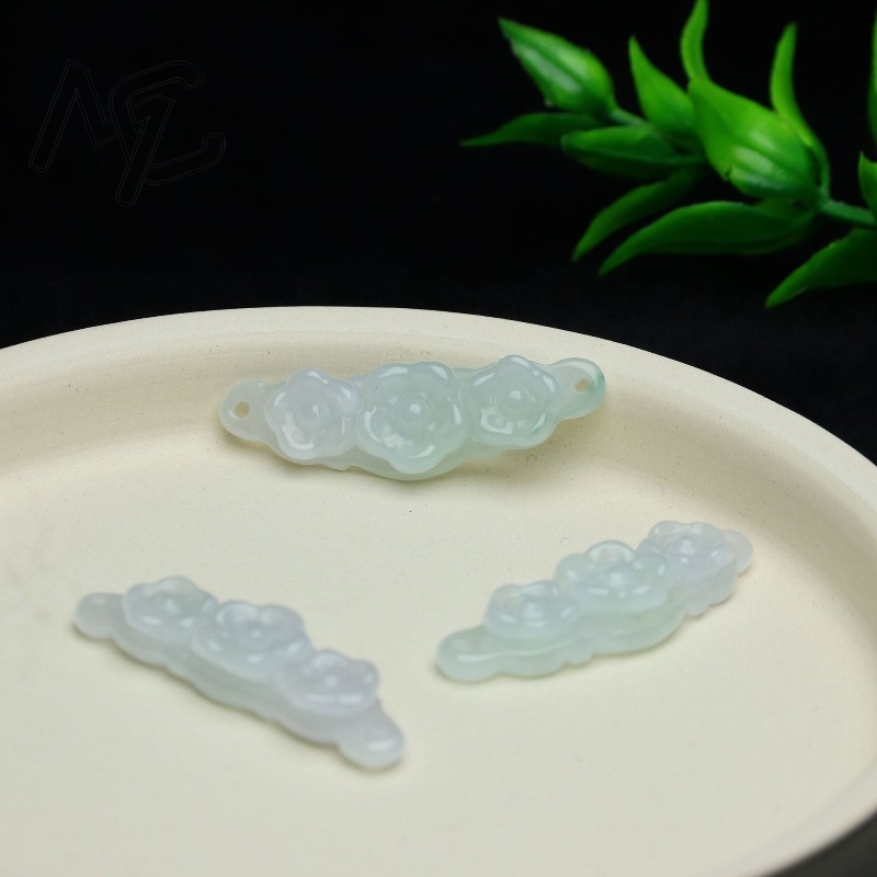 1pc 천연 경옥 에메랄드 꽃 핸드 카드 DIY 액세서 - Jewelry & Watches Ltd 리뷰 및 가격
