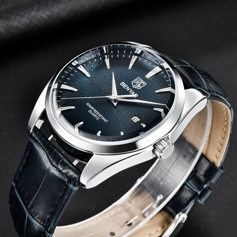베냐르 5163 최고급 명품 밀리터리 손목시계 가죽 쿼 - Jewelry Style Watches 리뷰 및 가격