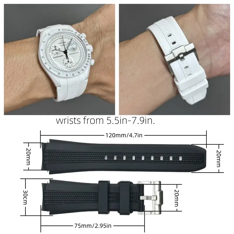 20mm 곡선형 엔드 노 갭 실리콘 시계 스트랩, 오메 - Omega Watch Speedmaster 리뷰 및 가격