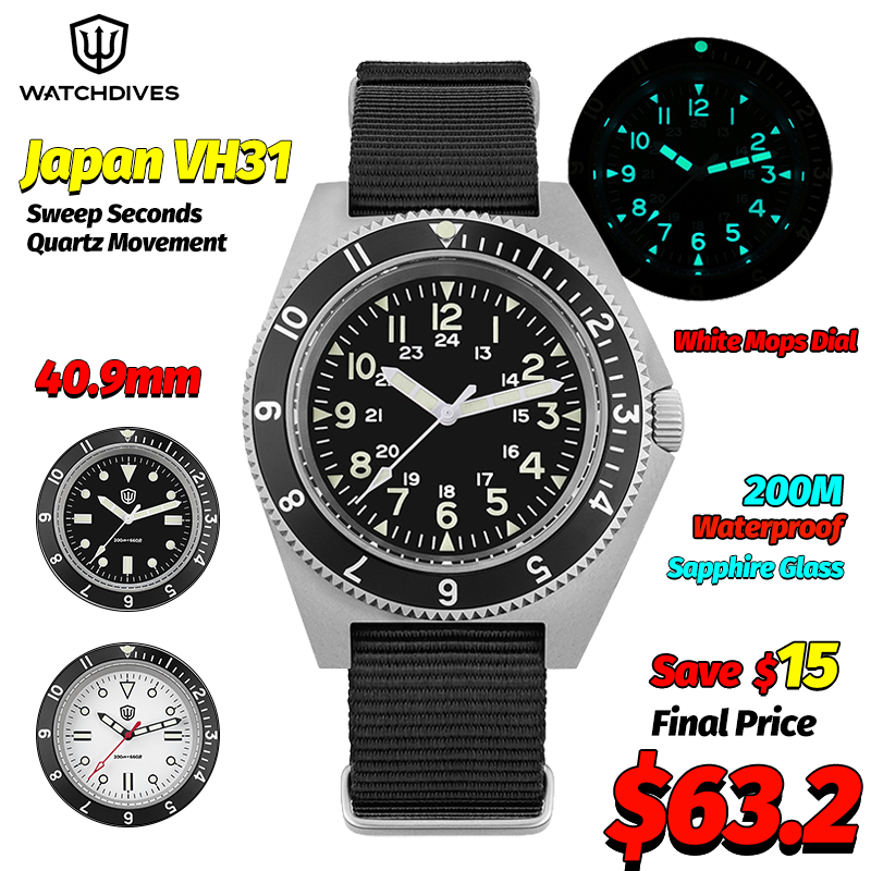 Watchdives WD1972 쿼츠 시계 사파이어 빛 - Jewelry For Watches 리뷰 및 가격