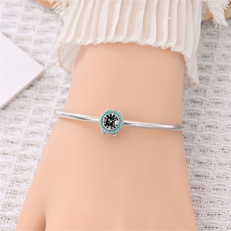 새로운 925 스털링 실버 시계 참 장식 비즈 지르콘  - Jewelry Making Watches 리뷰 및 가격