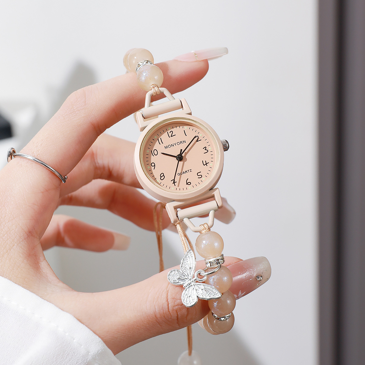 심플한 여성용 시계, 나비 비즈 팔찌, 여성용 패션 드 - Jewelry Making Watches 리뷰 및 가격
