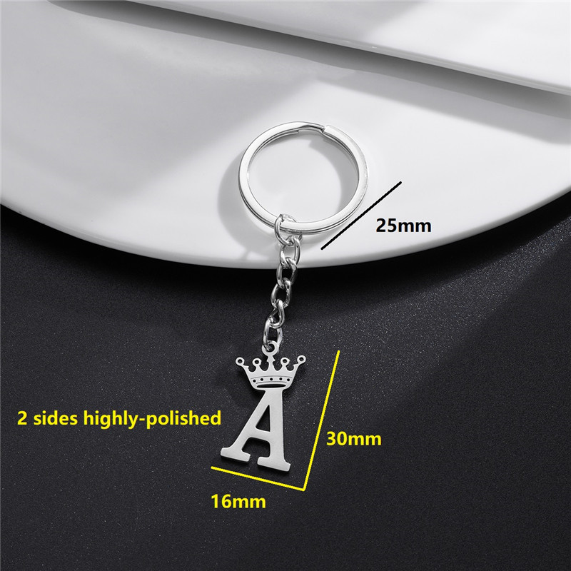 패션 크라운 A-Z 문자 펜던트 열쇠고리 연인용 실버  - Engraved Name Necklace 리뷰 및 가격