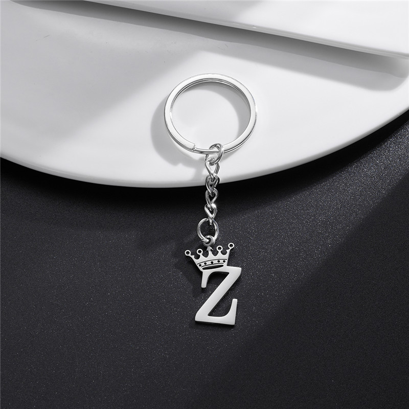 패션 크라운 A-Z 문자 펜던트 열쇠고리 연인용 실버  - Engraved Name Necklace 리뷰 및 가격